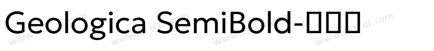 Geologica SemiBold字体转换